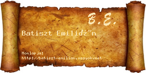 Batiszt Emilián névjegykártya